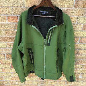 Vintage Arc'Teryx Polartec Fleece Lined Jacket XXL Green